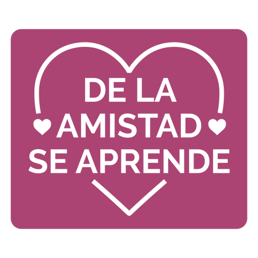 Frase motivacional de amigos en español Diseño PNG