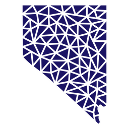 Mapa poligonal do estado de Nevada Transparent PNG