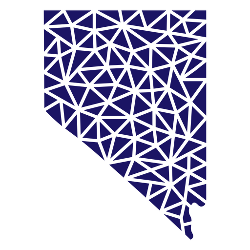 Polygonal Nevada State Map PNG Design