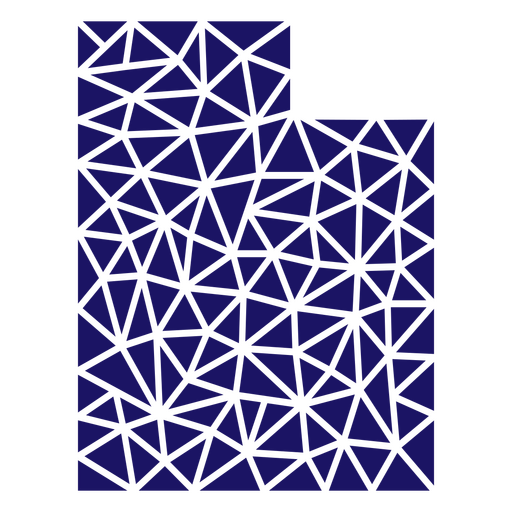 Mapa poligonal del estado de Utah Diseño PNG