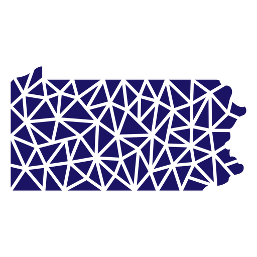 Mapa poligonal da Pensilvânia