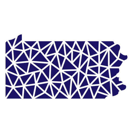 Mapa poligonal da Pensilvânia Desenho PNG