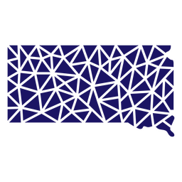 Mapa poligonal da Dakota do Sul