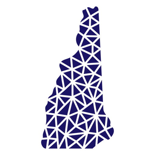 Polygonal New Hampshire Map PNG Design