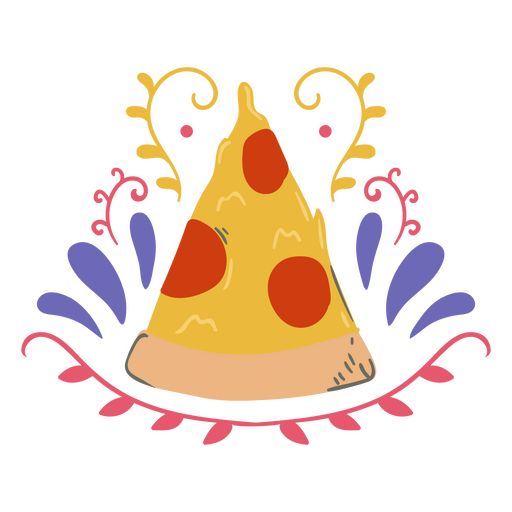 Pizza y remolinos Diseño PNG