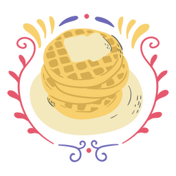 Pancakes and swirls PNG Design Transparent PNG