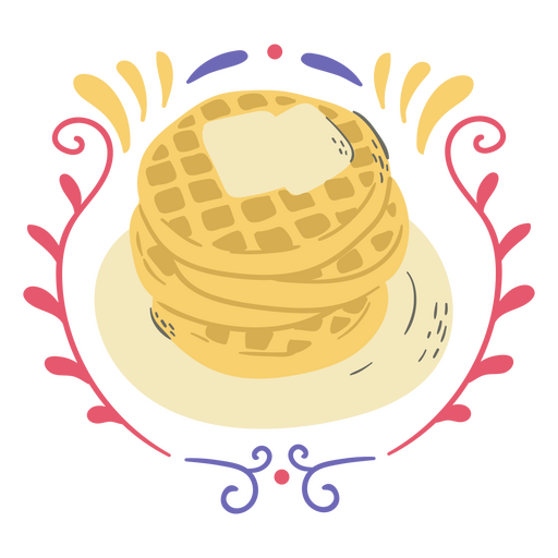 Pancakes and swirls PNG Design