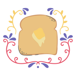 Toast and butter ornamental design PNG Design Transparent PNG
