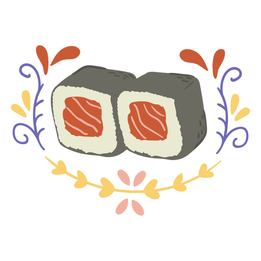 Dise?o ornamental de sushi.