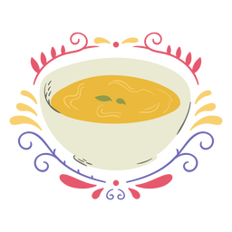 Design ornamental de tigela de sopa