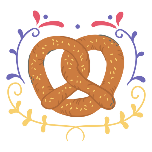 Bocadillos de pretzel salado Diseño PNG