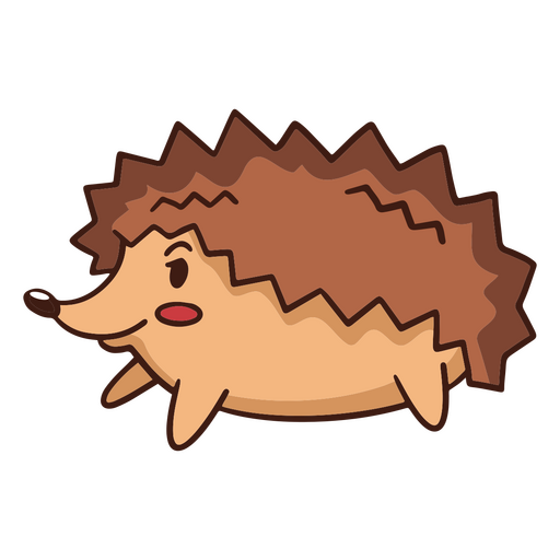 Happy little hedgehog cute PNG Design