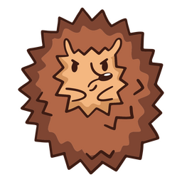 Angry hedgehog color stroke PNG Design