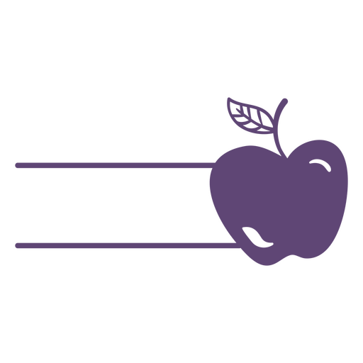 Apple fruit food label PNG Design