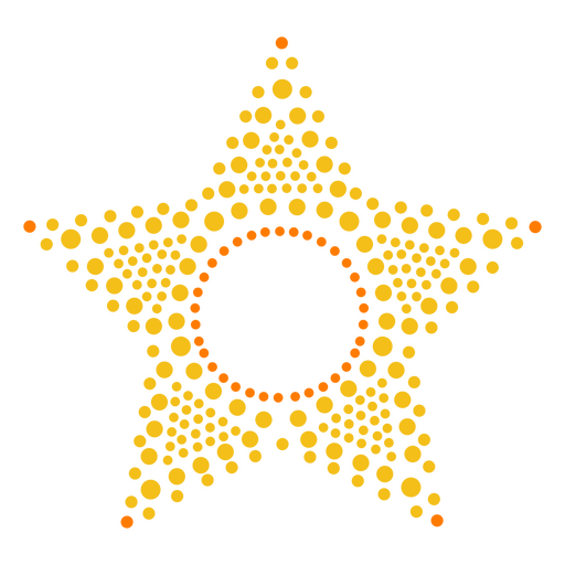 Rótulo de pontos de estrela de cinco pontas Desenho PNG