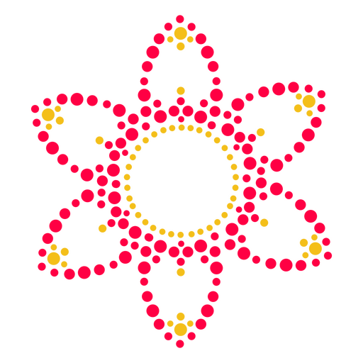 Rótulo de pontos de flor de flor Desenho PNG