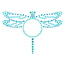 Etikett mit fliegenden Insektenpunkten PNG-Design