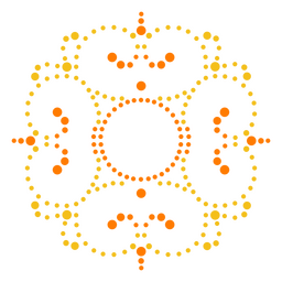 Etiqueta de puntos de mandala abstracto Diseño PNG