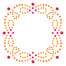 Rótulo de pontos redemoinhos coloridos