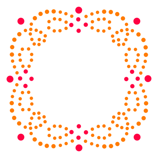 Rótulo de pontos redemoinhos coloridos Desenho PNG