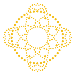 Mandala shaped dots label PNG Design