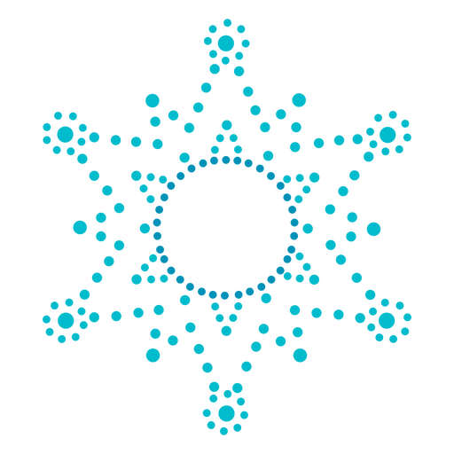 Etiqueta de puntos de invierno copo de nieve Diseño PNG