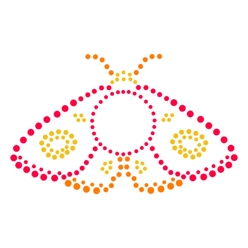 Etiqueta de puntos de insecto mariposa Diseño PNG