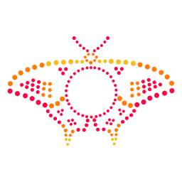 Buntes Schmetterlingsinsekt punktiert Etikett PNG-Design