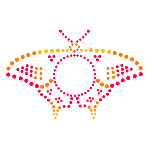 Etiqueta de puntos de insecto mariposa colorida Diseño PNG