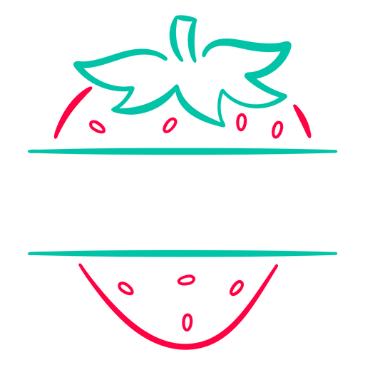 Erdbeerfruchtetikett PNG-Design