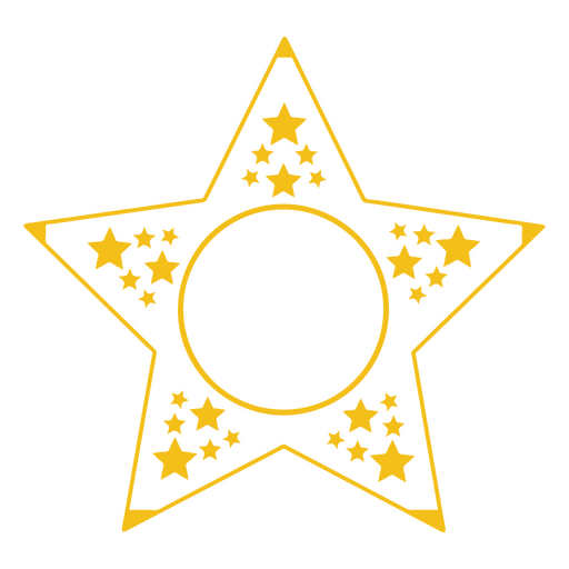 Estrelas dentro do rótulo da estrela Desenho PNG