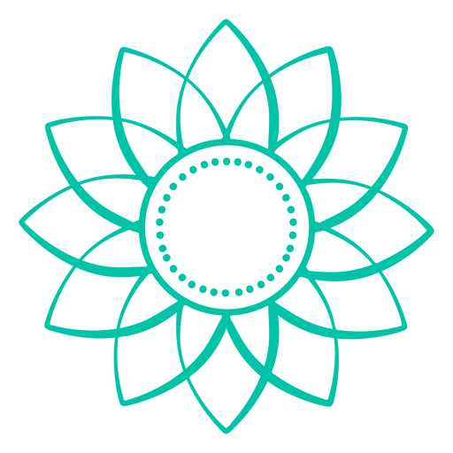 Geometric flower petals PNG Design