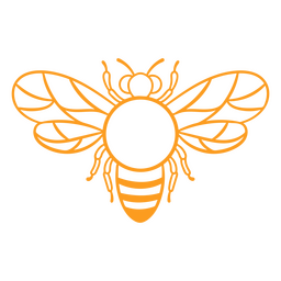 Etiqueta de insecto volador de abeja Diseño PNG