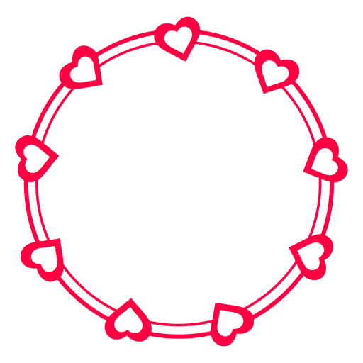 Circle of hearts llove abel PNG Design