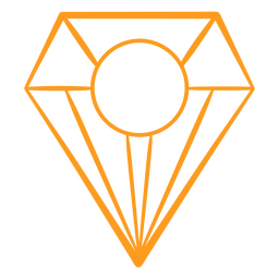 Etiqueta de trazo de piedra de cristal Diseño PNG