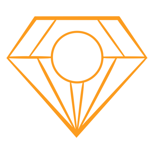 Etiqueta de trazo de piedra de diamante Diseño PNG