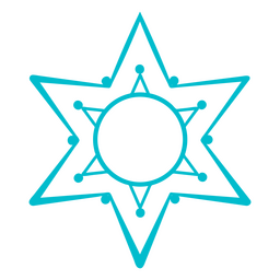 Six Pointed Star Label PNG & SVG Design For T-Shirts