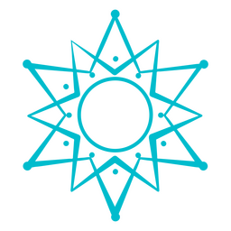 Geometric 12 pointed star PNG Design