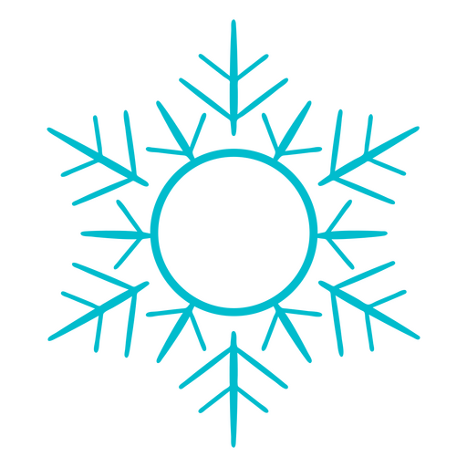 Snowflake winter label PNG Design