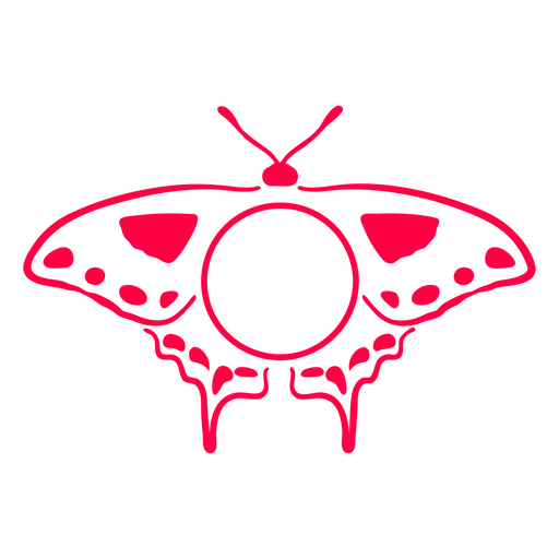 Rótulo de inseto de borboleta rosa Desenho PNG