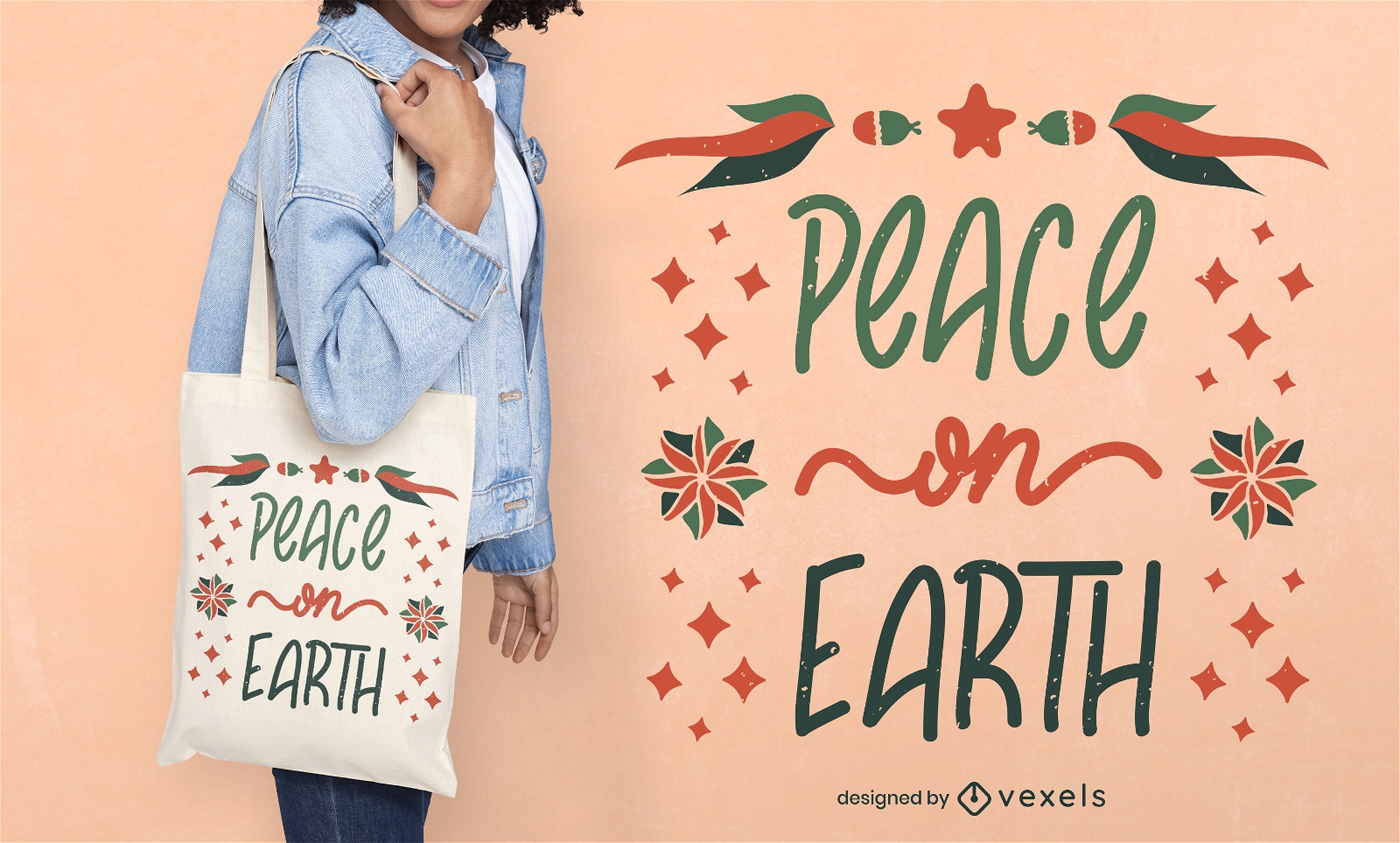 Design de sacola da paz na terra