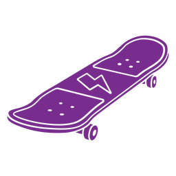 Monopatín con rayo Diseño PNG