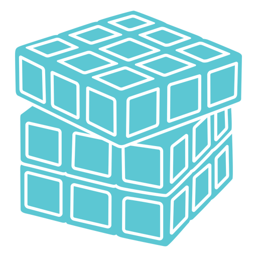 Jogo de quebra-cabeça do cubo de Rubiks Desenho PNG