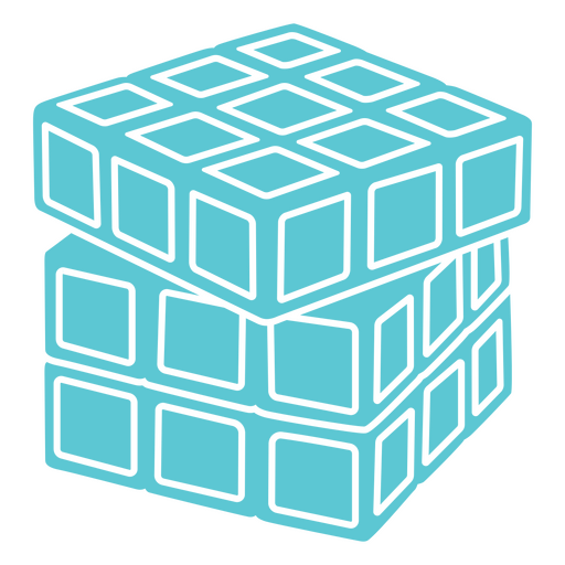 Rubiks cube puzzle game PNG Design