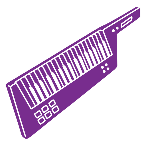 Instrumento de música de teclado cortado Diseño PNG