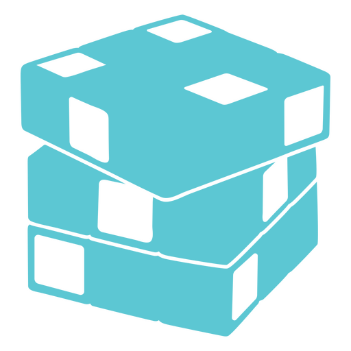 Juego de rompecabezas de cubo de Rubik cortado Diseño PNG