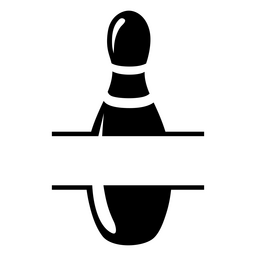 Etiqueta de pino de esporte de boliche Desenho PNG
