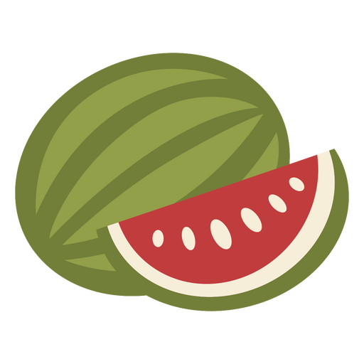 Comida de melancia plana