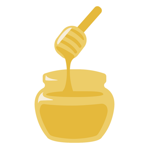 Comida de mel semi plana