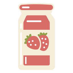 Strawberry jam jar food PNG Design Transparent PNG
